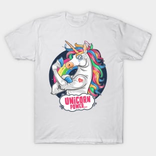 Unicorn Power - Magic Rainbow Cartoon Fantasy T-Shirt